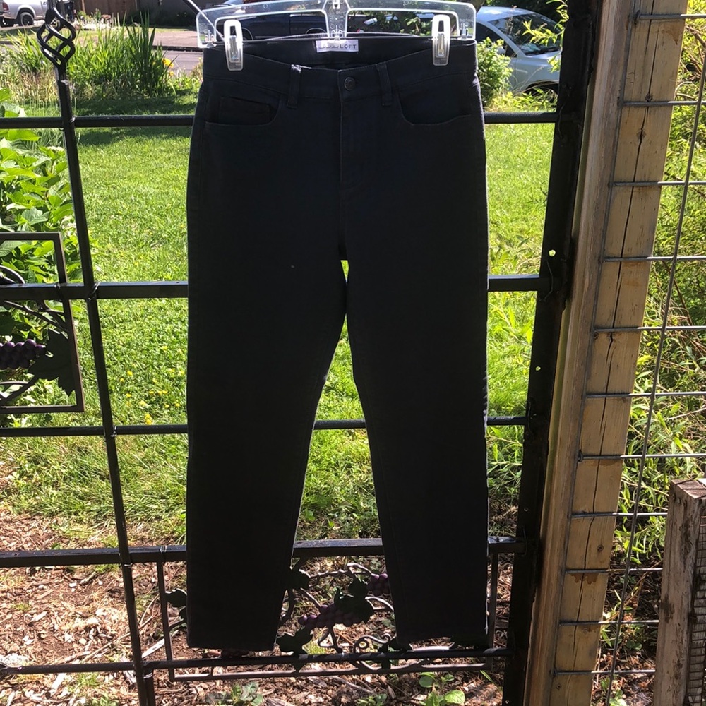 LOFT gray denim straight leg pants size 26/2